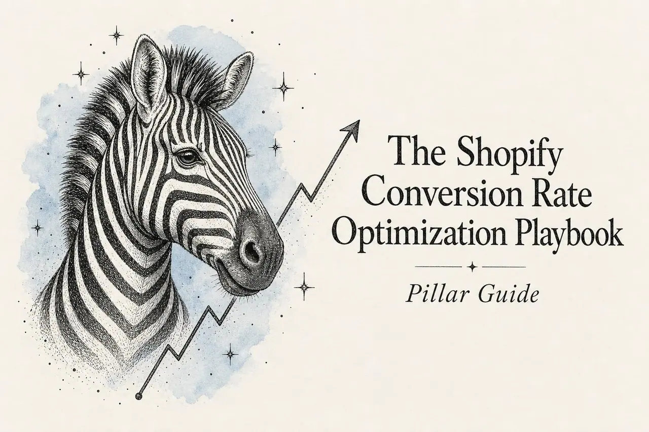 The Shopify Conversion Rate Optimization Playbook — illustrated zebra cover